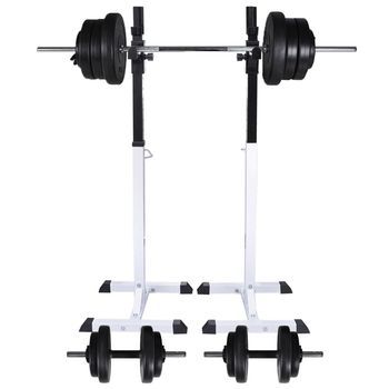 Soporte De Pesas Con Pesas Y Mancuernas 60,5 Kg Vidaxl