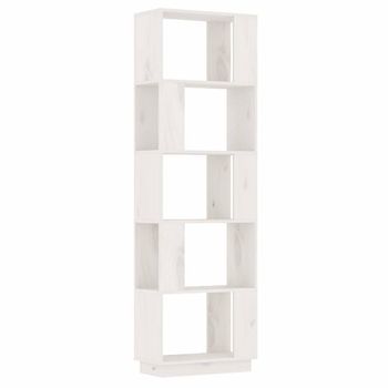 Estantería/divisor De Espacios Madera Pino Blanco 51x25x163,5cm Vidaxl