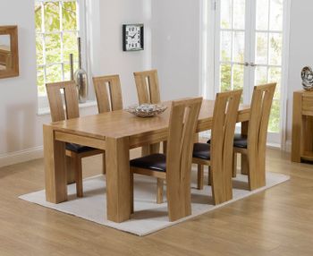 Thames 220cm Oak Dining Table with Montreal Chairs