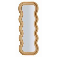 espejo de pared con marco de terciopelo dorado cm 60x6x160