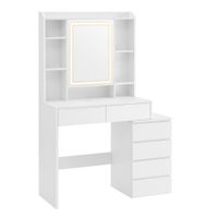 tocador con luces led de brillo ajustable blanco nube