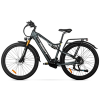 bicicleta electrica hedatx t19 bateria extraible de 48 v y 192 ah 27 velocidades gris