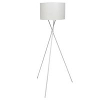 lampara de pie con pantalla y soporte blanco vidaxl