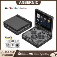 anbernic-consola de juegos portatil rg35xxsp con tapa consola de videojuegos ips de 35  linux 64 bits compatible con 5gwifi bluetooth