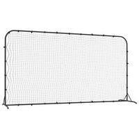 red de rebote de futbol hdpe negrp 366x90x183 cm vidaxl