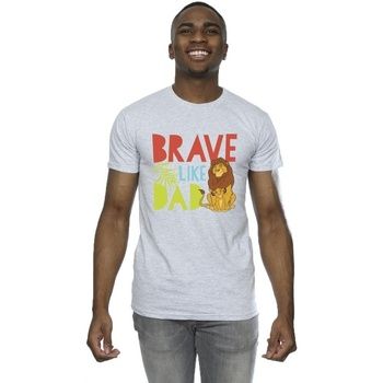 Disney Camiseta The Lion King Brave Like Dad para hombre