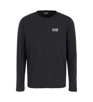EA7 para hombre. 8NPT28_PJVQZ Camiseta de manga larga de algodón Core Identiy marino (L), Casual, Deportivo, Multideporte