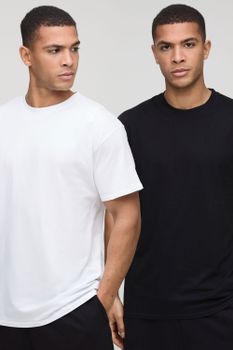 Pack De 2 Camisetas Básicas Regular Con Cuello De Caja, Mono