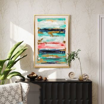 Cuadro En Lienzo De Lienzo Madera Homcom 120x80x3,5 Cm-multicolor