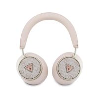 auriculares guess 4g triangle logo inalambricos bluetooth 54 con cancelacion de ruido rosa