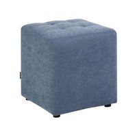 reposapies puf sala de estar moderno cubo otomana tela azul kansas