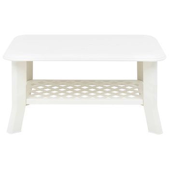 Mesa De Café - Mesa De Centro De Plástico Blanco 90x60x46 Cm