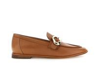 mocasines de piel con hebilla dorada tan 40
