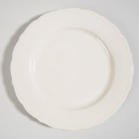 plato llano de gres blanco d 28 cm