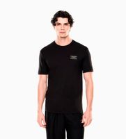 ea7 para hombre 7m001331af13739 camiseta de cuello redondo negro m casual algodon manga corta