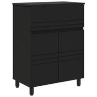 unidad de tocador de bano negro 60 x 35 x 80 cm vidaxl