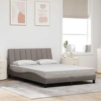 cama matrimonial  cama para adultos  cama sin colchon tela gris taupe 140x200 cm cfw864861
