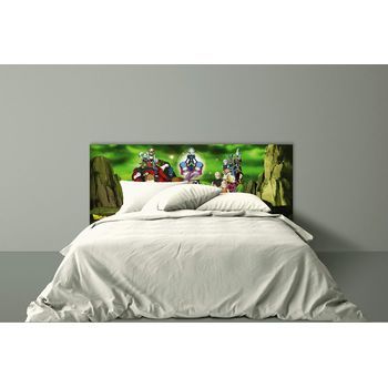 Oedim Cabecero Cama Pvc Dragon Ball Super Conjunto De Personajes |150x60cm | Producto Oficial Y Original | Cabecero Ligero, Elegante, Resistente Y Económico | Dbs