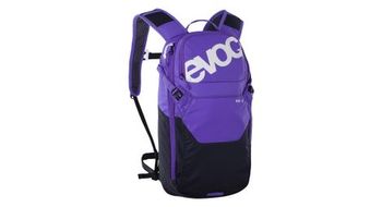 Mochila evoc ride 8l   bolsa de agua 2l evoc violeta y negro