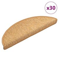 alfombra autoadhesiva escalera sisal 30 uds 56x17x3 cm sisal vidaxl