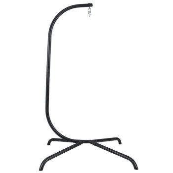 Costway Soporte en Forma de C para Hamaca con Rotación de 360° Gancho de Muelle para Interiores y Exteriores 106 x 105 x 197 cm Negro