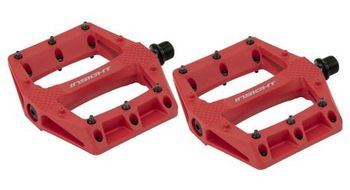 Par de pedales planos insight termoplastico du rojo