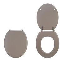wirquin - asiento de inodoro colores linea taupe mate