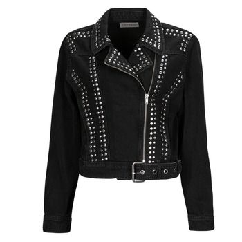 Only Cazadora de cuero ONLGILLA LS STUD DNM BIKER JACKET CRO para mujer