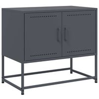 mueble para tv  mueble de salon  gabinete de tv de acero gris antracita 685x39x605 cm