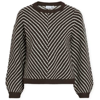 Vila Jersey Khaia Knit - Coffee Bean para mujer