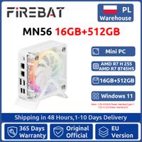 firebat mn56 mini pc windows 11 amd r7-8745hs ddr5 16gb512gb ssdamd r7 h255 lpddr5 24gb1tb ssd 8 nucleos computadora de escritorio bt 52 wifi6 hdmi tipo-c usb