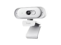 webcam - trust tomar qhd 2k 2560 x 1440 pixeles microfono obturador de privacidad blanco