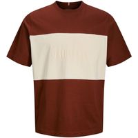 jack  jones camiseta 12267437 jorfrederiksberg margate block tee jnr brandy brown para nino
