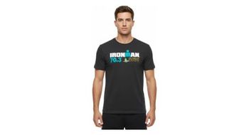 Ironman 70 3 les sables d olonne camiseta negra de manga corta para hombre