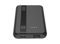 powerbank - cellularline essential 5000 mah 12 w hasta 36h de carga usb c a negro