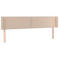 cabecero de cuero sintetico color capuchino 183x16x7888 cm