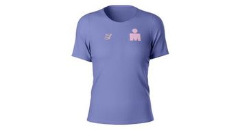 Compressport training ironman 2025 todo es posible maillot de manga corta mujer violeta rosa