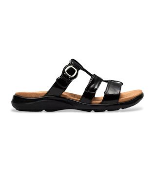 Clarks para mujer. 26185965 Zapatos de piel Kitly Pearl blanco charol negro (39), Plano, Ninguno, Casual