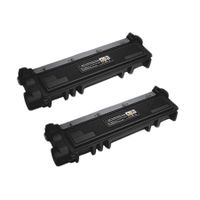 compatible multipack dell e310dw printer toner cartridges 2 pack -593-bblh