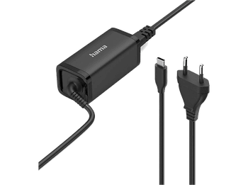 Cargador para portátil - Hama 200023 USB-C, Universal, 65W, Tecnología GaN, Negro