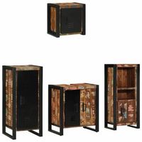 juego de muebles de bano 4 pcs madera solida recuperada vidaxl