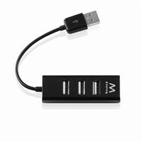 hub 4 puertos usb 20 ewent ew1123 negro