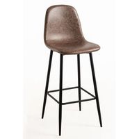 pack 4 taburetes veki polipiel vintage de polipiel 108405038 cm - marron chocolate