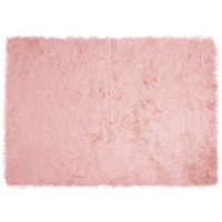 alfombra de de oveja sintetica tafalla rosa 140 x 200 cm