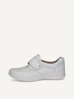 caprice low shoes white made of leather and synthetic size 40