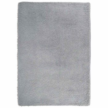 Alfombra De Pelo Largo Navarra Gris Claro 240x340 Cm Poliéster Vidaxl