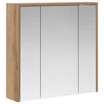 Armario Con Espejo De Baño Roble Artisan 63,5 X 16 X 62,5 Cm Vidaxl