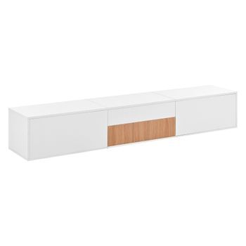 Mueble De Tv Blanco De 180 Cm Con Soporte Extraíble Para Proyector