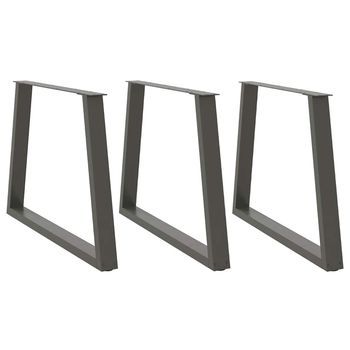 Patas Para Mesa De Comedor En Forma De V (3 Unidades), Antracita, 90 X (72-73,3) Cm, Acero Vidaxl