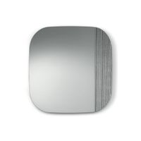 espejo de pared gris con inserto a rayas 180x180 cm